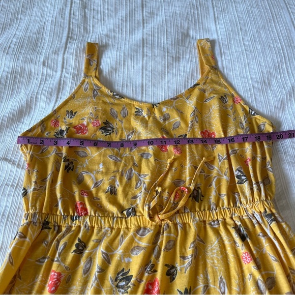 2/$30 West Loop Yellow Floral Sleeveless Midi Dress - Picture 7 of 9